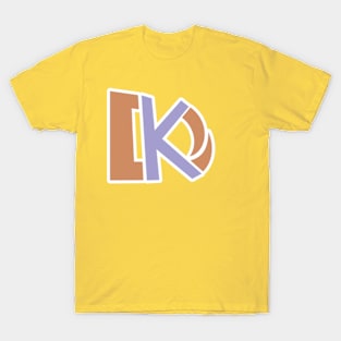 Letter KD or DK Sticker vector logo design. Initial letter KD sticker logotype company name swoosh design. T-Shirt